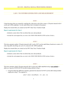 EE113D Lab 1: Waveform Generation and Measurement
