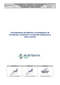Procedimiento de Reporte e Investigaci&oacute;n de Accidentes e Incidentes Peligrosos