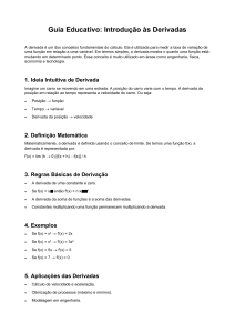 Guia Educativo: Introdu&ccedil;&atilde;o &agrave;s Derivadas