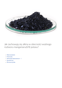 Jak zachowują się alkiny w obecności KMnO4? E-material chemii