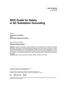 IEEE Std 80-2000: AC Substation Grounding Safety Guide