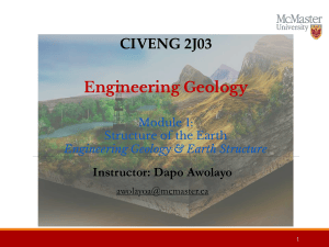 Engineering Geology Module 1: Structure of the Earth