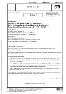 DIN EN 1995-1-1: Entwurf 2023 &ndash; Eurocode 5 Holzbau