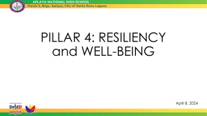Pillar 4: Resiliency and Well-being School Projects