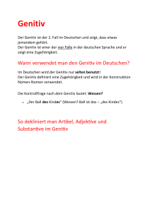 Genitiv im Deutschen: Erkl&auml;rung und Beispiele