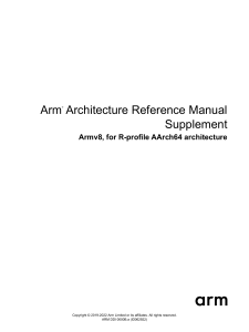 Arm Architecture Reference Manual Supplement: Armv8 R-profile AArch64