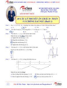 40 Preguntas de teor&iacute;a para la preparaci&oacute;n del examen de matem&aacute;ticas (Sesi&oacute;n 1)
