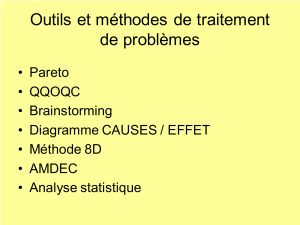 Outils et m&eacute;thodes de traitement de probl&egrave;mes
