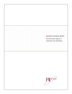 Environmental Impact of Automatic Fire Sprinklers Research Report