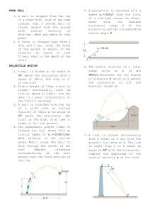 Physics Problems: Free Fall & Projectile Motion