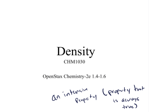Density in Chemistry: Definition, Formula, and Examples