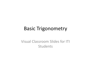 Basic Trigonometry: Visual Slides for ITI Students