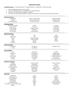 Transitional Phrases for Writing: Guide to Connect Ideas
