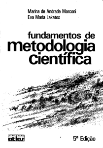Fundamentos de Metodologia Cient&iacute;fica - 5&ordf; Edi&ccedil;&atilde;o