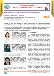 Biomechanics of Running: Gait Cycle Overview