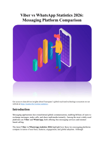 Viber vs WhatsApp 2026 Stats: Platform Comparison