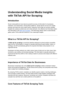 TikTok API for Scraping: Social Media Insights Guide