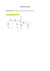 Small Signal AC Analysis Exercises - Sedra & Smith Ch.3