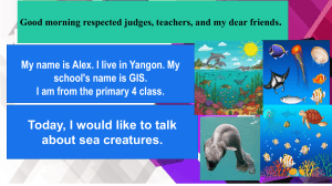 Primary 4 Student's Sea Creatures Presentation