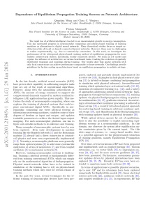 Equilibrium Propagation Training Success on Network Architecture