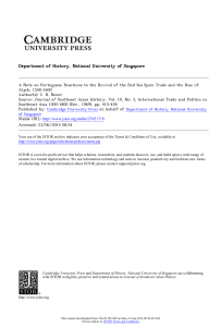 Portuguese Reactions to Red Sea Spice Trade Revival, 1540-1600