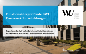 Funktions&uuml;bergreifende BWL: Prozesse & Entscheidungen