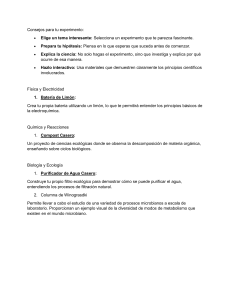 Experimentos Cient&iacute;ficos para Estudiantes