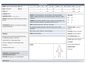 Nursing Brain Assessment Form: Ischemic Stroke Case