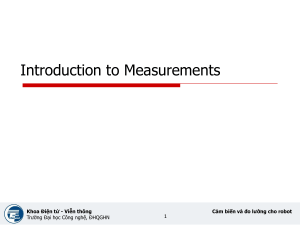 Introduction to Measurements: Sensors for Robotics
