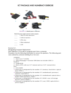 ICT Numeracy Exercise: Computer Parts Recognition