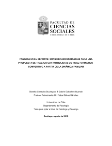 Familias en el deporte: consideraciones para trabajo con futbolistas formativos