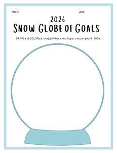 2026 Snow Globe of Goals Worksheet