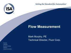 Flow Measurement Presentation by Mark Murphy