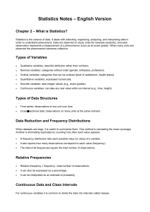 Statistics Notes: Chapter 2 - What is Statistics?
