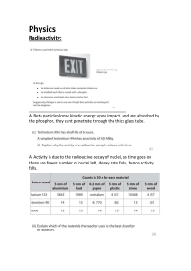 Physics Radioactivity Exam Questions Answers