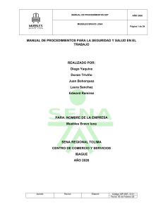 Manual de Procedimientos SST Muebles Bravo Luna 2026