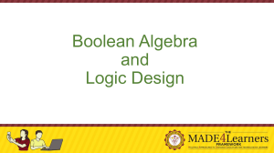 Boolean Algebra and Logic Design - Digital Logic Fundamentals