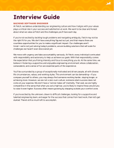 Backend Software Engineer Interview Guide at Fetch