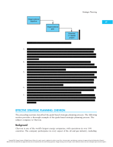 Strategic Planning Case Study: Chevron