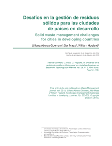 Solid waste management challenges in developing countries' cities