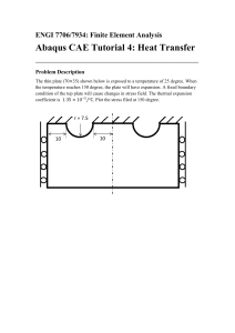 Abaqus Heat Transfer Tutorial: Stress Analysis