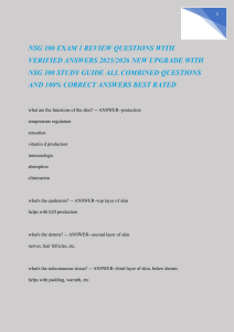 NSG 100 Exam 1 Review Questions & Answers