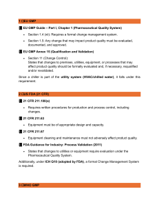 Regulatory Requirements for Chiller Change Management in Pharma
