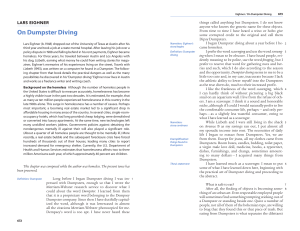 On Dumpster Diving by Lars Eighner - Essay on Homelessness & Survival