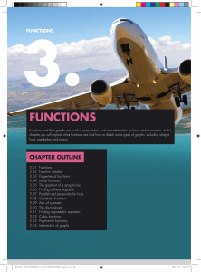 Functions Chapter 3: Linear, Quadratic, Cubic Functions