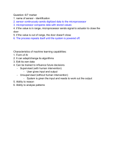 Sensor System & Machine Learning Characteristics