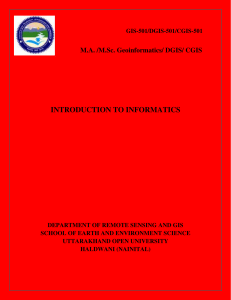Introduction to Informatics - GIS-501 Course Material