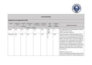 Student Report Card: Amine Bensalah