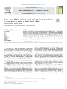 Cryptocurrency Predictability Using Google Search Volume