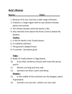 Asia's Biomes: Tundra, Taiga, Steppes & More